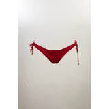 Aqua by La Vie en Rose Women's Red Bathing Suit Bottoms Side Tie Size Medium Polyester