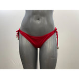 Aqua by La Vie en Rose Women's Red Bathing Suit Bottoms Side Tie Size Medium Polyester