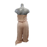 VENUS Tube Cropped Romper Women's Size Medium Rayon Elastic Waist NEW