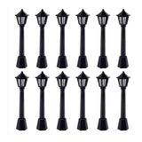 HONBAY 13 PCS Mini Street Light Model Railway Train Lamp Miniature Plastic Village