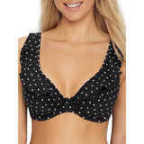 Freya AS7230BLK Womens Jewel Cove Underwired High Apex Bikini Top 34M NWT