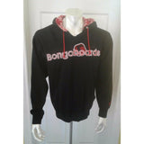 Bongoboards Hoodie Men's Black Long Sleeve Spell Out Hooded Sweatshirt Size XS