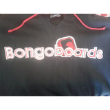 Bongoboards Hoodie Men's Black Long Sleeve Spell Out Hooded Sweatshirt Size XS