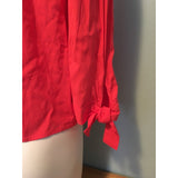 Reitmans Womens XS Off Shoulder Top Blouse Red Mid Length sleeve Viscose/Spandex