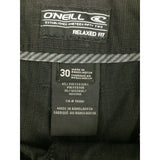 O'Neill Relaxed Fit Men's Black Flat Front Zipper Fly Chino Casual Shorts Sz 30