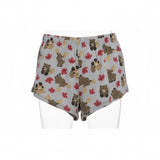 Bluenotes Women's Sleep Shorts Size Small Gray Canadian Beaver Maple Leaf Moose