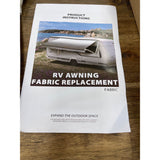 Camper Awning RV Fabric Replacement, Fade Grey 18'2'' X 8' 19.5 oz 5-Layer NEW