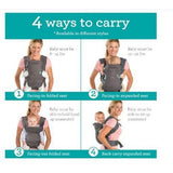 Infantino Flip Advanced 4-in-1 Carrier newborns and older babies 8-32lbs Gray