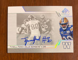 2025 Upper Deck CFL SP Game Used Autograph Tyrell Ford CFL-TF Blue Bombers