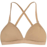 Capezio 3777W Womens Deep Neck Clear Back Bra Nude XS NWT