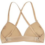 Capezio 3777W Womens Deep Neck Clear Back Bra Nude XS NWT