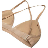 Capezio 3777W Womens Deep Neck Clear Back Bra Nude XS NWT