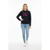 Hollister Women's XS Navy Blue Sweatshirt XS Pink lettering Cotton Blend