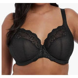 Elomi Charley Stretch Lace Underwire Plunge Bra EL4382BLK Black 40I NWT