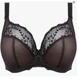Elomi Charley Stretch Lace Underwire Plunge Bra EL4382BLK Black 40I NWT