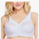 Glamorise MagicLift Natural Shape Bra Wirefree #1210 Front Close White
