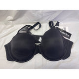 Wonderbra E1677H T Shirt Bra Women's Black Polyester Blend Underwire