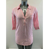Forever 21 Women's Small Pink Polka Dot 100% Rayon Collar Night Shirt Nighty