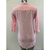 Forever 21 Women's Small Pink Polka Dot 100% Rayon Collar Night Shirt Nighty
