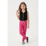 Converse All Star Girls Size Medium Pink Drawstring Waist Cuffed Jogging Pants J