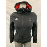 Adidas Olympics Logo Canada Spell Out Women's XS Black Hooded sweatshirt