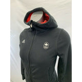 Adidas Olympics Logo Canada Spell Out Women's XS Black Hooded sweatshirt