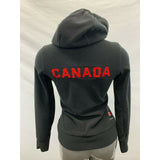 Adidas Olympics Logo Canada Spell Out Women's XS Black Hooded sweatshirt