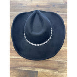 Jessica Simpson Womens Cowboy Hat One Size Black Polyester Felt