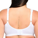 Glamorise #1001 Womens Full Figure Cotton Blend Support Bra White