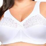 Glamorise #1001 Womens Full Figure Cotton Blend Support Bra White