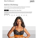 Panache Womens Serene 10305 Underwired Full Cup Balconette Bra 34GG Black NWOT