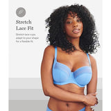 Panache Womens Serene 10305 Underwired Full Cup Balconette Bra 34GG Black NWOT