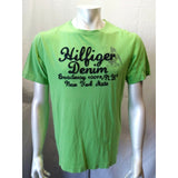 Tommy Hilfiger Green Embroidered Spell Out Men's Short Sleeve Crew Neck Size M