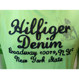 Tommy Hilfiger Green Embroidered Spell Out Men's Short Sleeve Crew Neck Size M