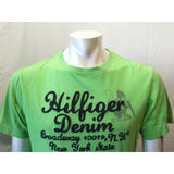 Tommy Hilfiger Green Embroidered Spell Out Men's Short Sleeve Crew Neck Size M