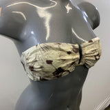 Vince Camuto Swim Women's Cream Coloured Flower Design Strapless Bathing Suit Top