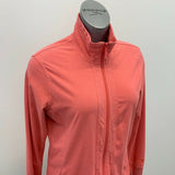 Roots Activewear Jacket Womens Large Peach Color Long Sleeve Mock Full Zip