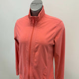 Roots Activewear Jacket Womens Large Peach Color Long Sleeve Mock Full Zip
