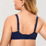 DELIMIRA Women's Plus Size Full Coverage Underwire Minimizer Bra 38J Blueberry