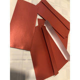 TaoBary Business Envelope #10 Seal Straight Flap Slight Foil Red Color Pack 25