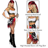Leg Avenue Women's 4 Pc Wicked Pirate Wench Costume SIZE SMALL NEW