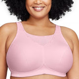 Glamorise 1066 No Bounce Plus Camisole Wirefree Sports Bra Parfait Pink NWOT