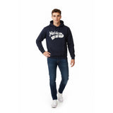 Michigan Wolverines Hoodie Blue Long Sleeve Spell Out Hooded Sweatshirt Size S