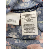 Jones New York Women's Floral V Neck Top Size Large Blue Orange Sleeveless Tank