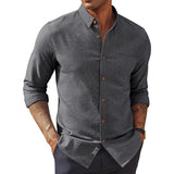 PJ PAUL JONES Mens Classic Fit Linen-Cotton Shirt Gray Small NEW