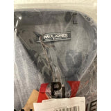 PJ PAUL JONES Mens Classic Fit Linen-Cotton Shirt Gray Small NEW