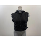 Move by Ardene Women's Black Sleeveless Cropped Hoodie Size Medium