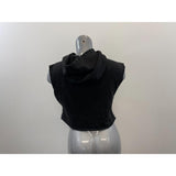 Move by Ardene Women's Black Sleeveless Cropped Hoodie Size Medium