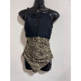 Relleciga One-piece Swimsuit R2130-518 Women's Medium Black/Leopard NWT