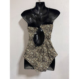 Relleciga One-piece Swimsuit R2130-518 Women's Medium Black/Leopard NWT